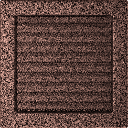 Rejilla de ventilación 22x22 cobre con persianas