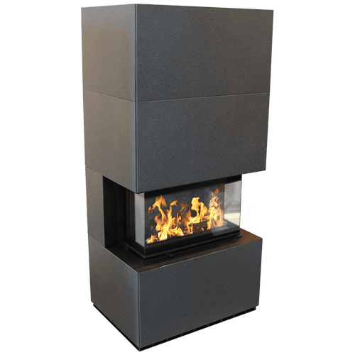 Modular fireplace NBC 7 kW Ø 160 steel casing Black
