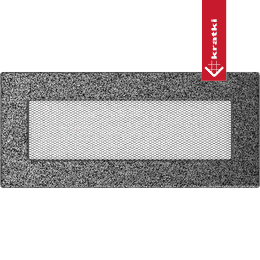 Szellőzőnyílás 11x24 fekete és ezüst