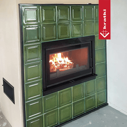 Cast iron fireplace KRATKI FRANEK 14 kW Ø 200