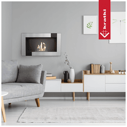 Wall mounted Bioethanol fireplace GOLF QUBE TÜV