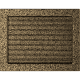 Kratka wentylacyjna kominkowa 22x30 czarno-złota z żaluzją