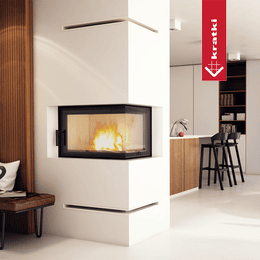 Insatskamin Kratki MBO 15 kW Ø 200 Höger