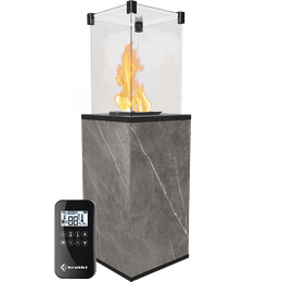 Patio gāzes sildītājs Quartz Sinter Base Panel Naturali Grey automātiskais 8,2 kW