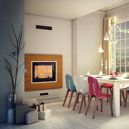 Wasserführender Kamineinsatz KRATKI AMELIA DECO 15 kW Ø 220