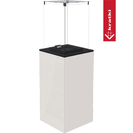 Ogrzewacz tarasowy Patio Mini panel szklany biały sterowanie manualne 8,2 kW