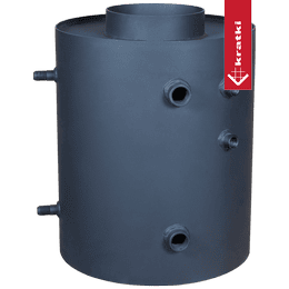 Water turbodym with a vertical heater with a coil