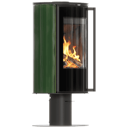 Brīvstāvoša plīts ERIK/N 5,5 kW Ø 150 zaļas flīzes, melna termotec
