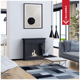 portal Bioethanol fireplace DECEMBER TÜV black self assembly