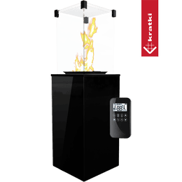 Terrassenheizer Patio Mini Glas schwarz automatische Steuerung 8,2kW