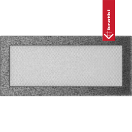 Capac aerisire 17x37 negru și argintiu