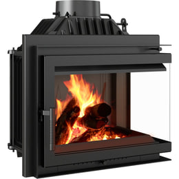 Litoželezni kamin KRATKI SIMPLE desni 8 kW Ø 200 Komplet 2