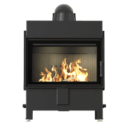Kamineinsatz aus Stahl KRATKI LUCY 14 kW Ø 200 schwarz Verkleidung