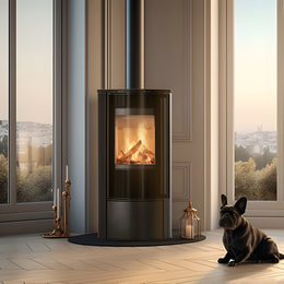 Дровяная стальная печь ERIK Ø 150 5,5 kW