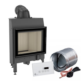 Smart steel fireplace NADIA 10 kW Ø 200 MSK GLASS