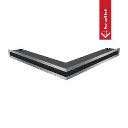 Grille de cheminée LUFT coin 56x56x6 Inox