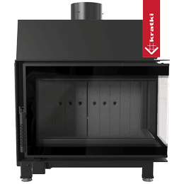 Stålpeis GRATKI SIMPLE høyre 6 kW Ø 150 sort thermotec