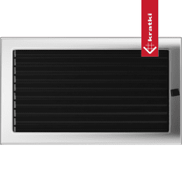 Grille de ventilation 22x37 nickelé avec une persienne