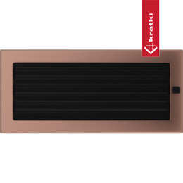 Ventilasjonsdeksel 17x37 galvanisk kobber med persienner