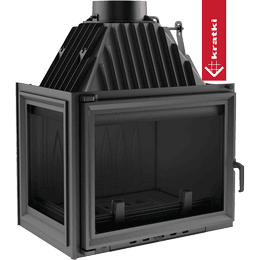 Cast iron fireplace ZUZIA left-sided 15 kW Ø 200