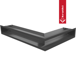 Grille de cheminée LUFT coin gauche 60x40x9 graphite Slim