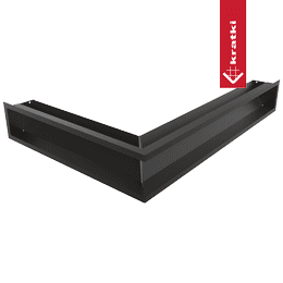 Capac aerisire LUFT colt dreapta 54,7x76,6x12 negru Slim