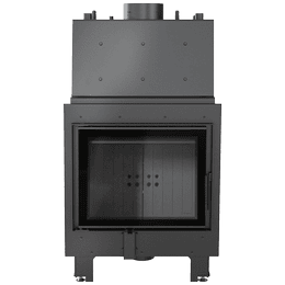 Wasserführender Kamineinsatz KRATKI MBZ 13 kW Ø 200 Schwarze Thermotec-Auskleidung