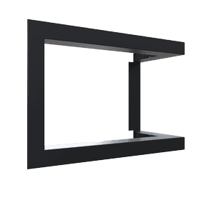 Moderner dekorativer Stahlrahmen für den Kaminofen ZIBI/P/BS