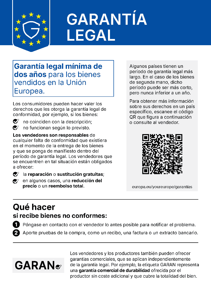 Sus derechos de garant&iacute;a legal